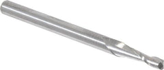 Accupro - 3/32", 2 Flute, Single End, Solid Carbide, 0.005" Corner Radius End Mill - 1-1/2" OAL, 30° Helix, Right Hand Flute, 0.279" LOC, Right Hand Cut - Benchmark Tooling