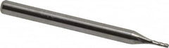 Accupro - 0.04", 4 Flute, Single End, Solid Carbide, 0.01" Corner Radius End Mill - 1-1/2" OAL, 30° Helix, Right Hand Flute, 0.12" LOC, Right Hand Cut - Benchmark Tooling