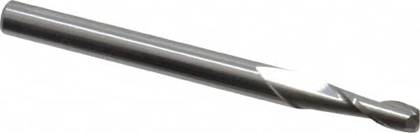 Accupro - 0.1", 2 Flute, Single End, Solid Carbide, 0.01" Corner Radius End Mill - 1-1/2" OAL, 30° Helix, Right Hand Flute, 0.3" LOC, Right Hand Cut - Benchmark Tooling