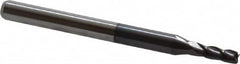 Accupro - 0.08", 4 Flute, Single End, Solid Carbide, 0.01" Corner Radius End Mill - 1-1/2" OAL, 30° Helix, Right Hand Flute, 0.24" LOC, Right Hand Cut - Benchmark Tooling