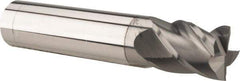 Accupro - 15/32", 5/8" LOC, 1/2" Shank Diam, 2-1/2" OAL, 4 Flute, Solid Carbide Square End Mill - Single End, nACRo Finish, Spiral Flute, 40° Helix, Centercutting, Right Hand Cut, Right Hand Flute - Benchmark Tooling