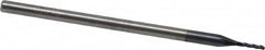 Accupro - 3/64" Diam, 0.57" LOC, 3 Flute Solid Carbide Ball End Mill - AlTiN Finish, Single End, 2-1/2" OAL, 1/8" Shank Diam, Spiral Flute - Benchmark Tooling