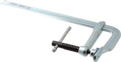 Bessey - 4" Deep Throat, 12" Max Capacity, Standard Sliding Arm Clamp - 726 Lb Clamping Pressure, 5/8" Spindle Diam - Benchmark Tooling
