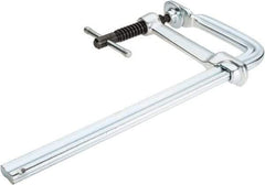 Bessey - 5-1/2" Deep Throat, 12" Max Capacity, Standard Sliding Arm Clamp - 1,200 Lb Clamping Pressure, 0.7" Spindle Diam - Benchmark Tooling