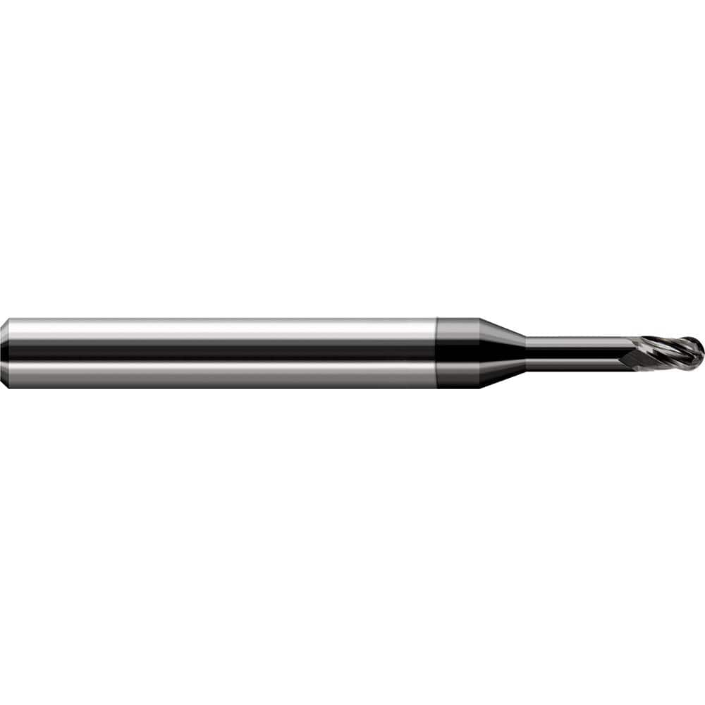 Harvey Tool - 0.045" Diam, 1.7mm LOC, 3 Flute Solid Carbide Ball End Mill - Exact Industrial Supply