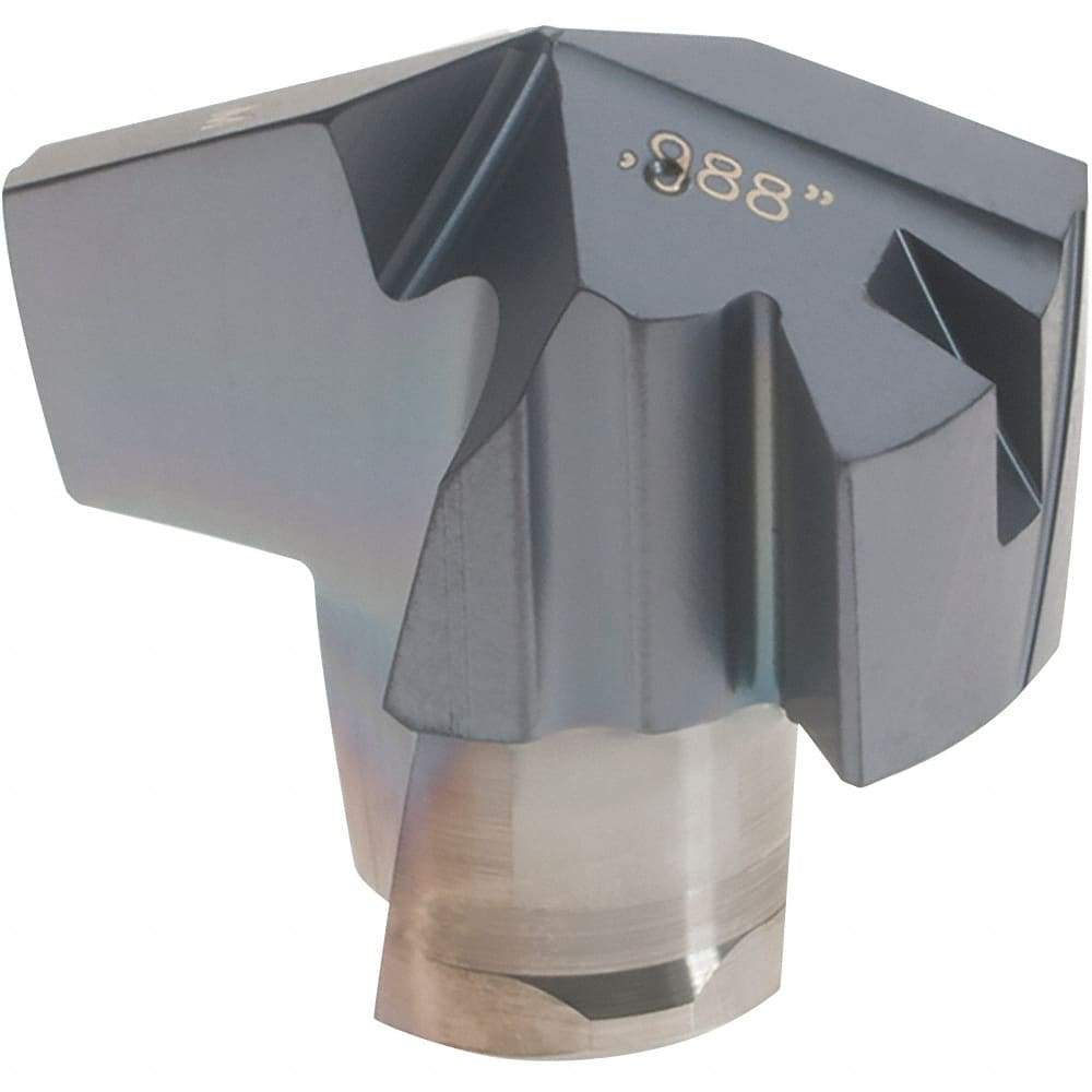 Iscar - Series ICM, 0.988" Diam Grade IC908 140° Replaceable Drill Tip - Carbide, TiAlN Finish, 25 Seat Size, Through Coolant - Benchmark Tooling
