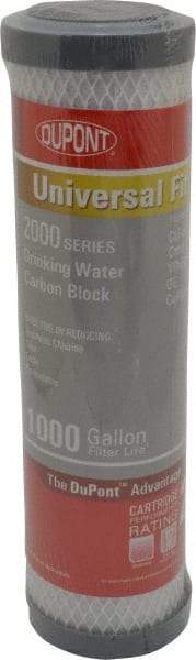 Dupont - 2" OD, 5µ, Universal Drinking Water Carbon Block Cartridge Filter - 10" Long, Reduces Tastes, Odors & Chlorine - Benchmark Tooling