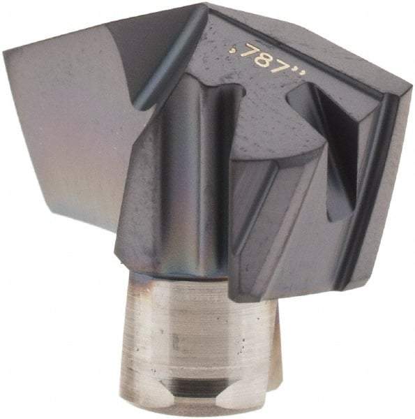Iscar - Series ICP-2M, 0.787" Diam Grade IC908 140° Replaceable Drill Tip - Carbide, TiAlN Finish, 20 Seat Size, Through Coolant - Benchmark Tooling