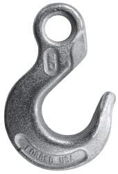 CM - Chain Grade 100, 4,300 Lbs. Load Limit Eye Sling Hook - 1.19 Inch Hook Throat, 3-3/4 Inch Reach, 3/4 Inch Eye Inside Diameter, 9/32 Inch Chain Diameter, 5-1/4 Inch Overall Length, 0.44 Inch Eye Thickness - Benchmark Tooling