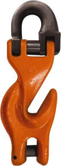 CM - 5/8 Inch Chain Diameter, Grade 100 Clevis Hook - 22,600 Lbs. Load Capacity, 1.74 Inch Inside Diameter, 0.48 Inch Pin Diameter, 0.79 Inch Hook Throat, 11.56 Inch Overall Length, 4.19 Inch Hook Width - Benchmark Tooling