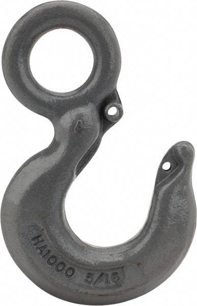 CM - Chain Grade 100, 5,700 Lbs. Load Limit Eye Rigging Hook - 1.06 Inch Hook Throat, 4.09 Inch Reach, 1.13 Inch Eye Inside Diameter, 5/16 Inch Chain Diameter, 5.63 Inch Overall Length, 1/2 Inch Eye Thickness - Benchmark Tooling