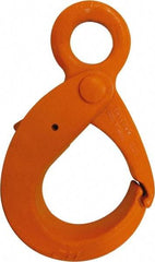 CM - Chain Grade 100, 8,800 Lbs. Load Limit Eye Latchlok Hook - 2.27 Inch Hook Throat, 6.65 Inch Reach, 1.36 Inch Eye Inside Diameter, 3/8 Inch Chain Diameter, 7.72 Inch Overall Length, 0.59 Inch Eye Thickness - Benchmark Tooling