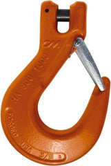 CM - 9/32 Inch Chain Diameter, Grade 100 Clevis Hook - 4,300 Lbs. Load Capacity, 0.38 Inch Inside Diameter, 0.36 Inch Pin Diameter, 0.83 Inch Hook Throat, 5.23 Inch Overall Length, 3.53 Inch Hook Width - Benchmark Tooling