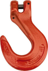 CM - 9/32 Inch Chain Diameter, Grade 100 Clevis Hook - 4,300 Lbs. Load Capacity, 0.38 Inch Inside Diameter, 0.36 Inch Pin Diameter, 0.83 Inch Hook Throat, 5.23 Inch Overall Length, 3.53 Inch Hook Width - Benchmark Tooling