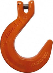 CM - 5/8 Inch Chain Diameter, Grade 100 Clevis Hook - 22,600 Lbs. Load Capacity, 0.71 Inch Inside Diameter, 3/4 Inch Pin Diameter, 4.07 Inch Hook Throat, 10.98 Inch Overall Length, 7.94 Inch Hook Width - Benchmark Tooling