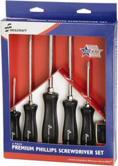 Ability One - 6 Piece Phillips Screwdriver Set - Bit Sizes: Philips #1 to #4 - Benchmark Tooling