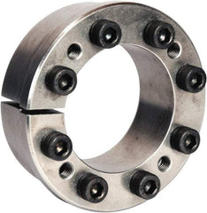 Climax Metal Products - M8 Thread, 2-9/16" Bore Diam, 3.74" OD, Shaft Locking Device - 9 Screws, 20,836 Lb Axial Load, 4.016" OAW, 0.787" Thrust Ring Width, 2,225 Ft/Lb Max Torque - Benchmark Tooling