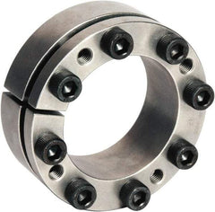 Climax Metal Products - M4 Thread, 16mm Bore Diam, 32mm OD, Shaft Locking Device - 4 Screws, 2,191 Lb Axial Load, 1.26" OAW, 0.551" Thrust Ring Width, 57 Ft/Lb Max Torque - Benchmark Tooling