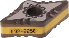 Iscar - DNMG332 F3P Grade IC8250 Carbide Turning Insert - TiCN/Al2O3/TiN Finish, 55° Diamond, 3/8" Inscr Circle, 3/16" Thick, 1/32" Corner Radius - Benchmark Tooling