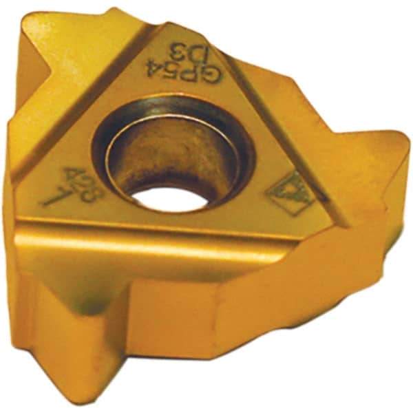 Tool-Flo - LDS54 Internal/External 4 API Rotary Shoulder Connections Laydown Threading Insert - Grade AC22F, AlTiN Coated Carbide - Benchmark Tooling