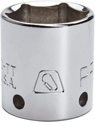 Proto - 1/2" Drive, Standard Hand Socket - 12 Points, 1-17/32" OAL, Steel, Chrome Finish - Benchmark Tooling