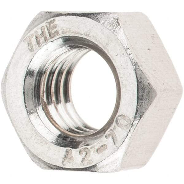 Value Collection - M6x1.00 Stainless Steel Right Hand Hex Nut - 10mm Across Flats, 5mm High, Uncoated - Benchmark Tooling