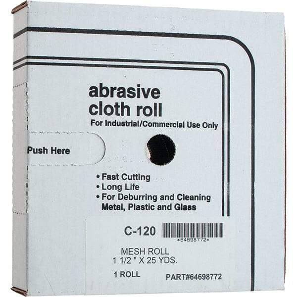 Made in USA - Shop Rolls   Abrasive Material: Silicon Carbide    Roll Width (Inch): 1-1/2 - Benchmark Tooling