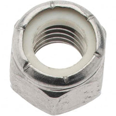 Value Collection - 3/8-16 UNC 18-8 Hex Lock Nut with Nylon Insert - 9/16" Width Across Flats, 15/32" High - Benchmark Tooling