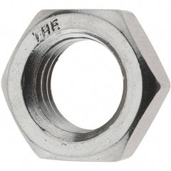 Value Collection - 7/8-9 UNC Stainless Steel Right Hand Hex Jam Nut - 1-5/16" Across Flats, 31/64" High, Uncoated - Benchmark Tooling