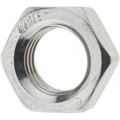 Value Collection - 3/8-24 UNF Stainless Steel Right Hand Hex Jam Nut - 9/16" Across Flats, 7/32" High, Uncoated - Benchmark Tooling