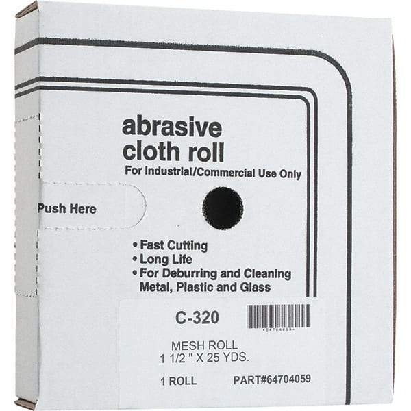Made in USA - Shop Rolls   Abrasive Material: Silicon Carbide    Roll Width (Inch): 1-1/2 - Benchmark Tooling