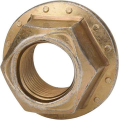 Made in USA - 3/4-10 Grade G Steel Hex Flange Lock Nut - Zinc Yellow Dichromate Finish - Benchmark Tooling