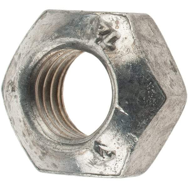 Made in USA - M10x1.50 Metric Coarse Grade 12 Hex Lock Nut with Distorted Thread - 10mm High, Cadmium Dicromate Finish - Benchmark Tooling