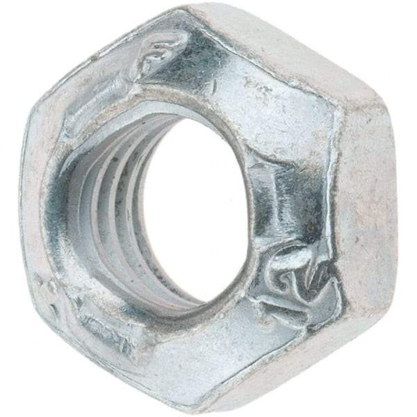 Made in USA - M8x1.25 Metric Coarse Grade 12 Hex Lock Nut with Distorted Thread - 8mm High, Cadmium Dicromate Finish - Benchmark Tooling