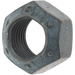 Made in USA - 3/8-24 UNF Grade L9 Hex Lock Nut with Distorted Thread - Uncoated with Wax Finish - Benchmark Tooling