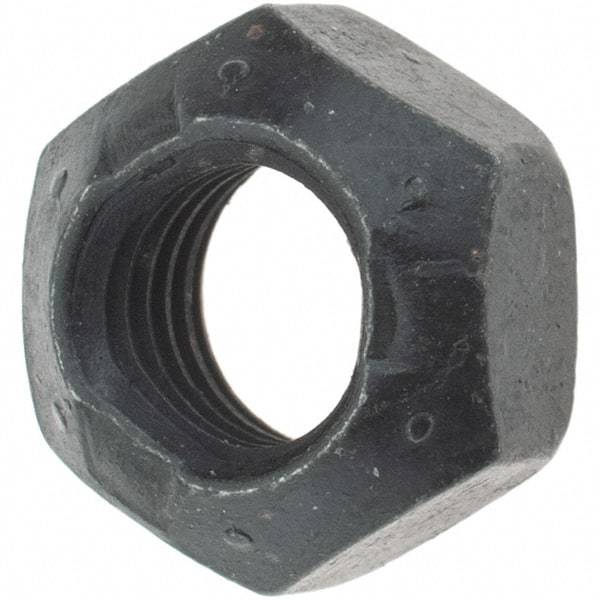 Made in USA - 5/16-24 UNF Grade L9 Hex Lock Nut with Distorted Thread - 1/2" Width Across Flats, 17/64" High, Uncoated with Wax Finish - Benchmark Tooling