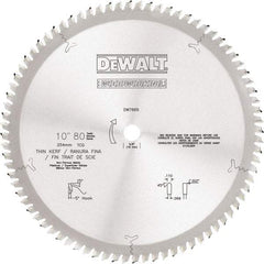 DeWALT - 10" Diam, 5/8" Arbor Hole Diam, 80 Tooth Wet & Dry Cut Saw Blade - Tungsten Carbide-Tipped, Standard Round Arbor - Benchmark Tooling