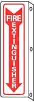 NMC - Fire Extinguisher, Aluminum Fire Sign - 4" Wide x 18" High - Benchmark Tooling