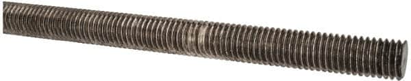 Made in USA - 1/2-13 UNC (Coarse), 3' Long, Stainless Steel Threaded Rod - Right Hand Thread - Benchmark Tooling