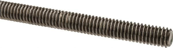 Made in USA - 5/16-18 UNC (Coarse), 6' Long, Stainless Steel Threaded Rod - Right Hand Thread - Benchmark Tooling