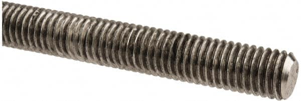 Made in USA - 1/2-13 UNC (Coarse), 6' Long, Stainless Steel Threaded Rod - Right Hand Thread - Benchmark Tooling