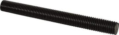 Value Collection - 1-8 UNC (Coarse), 6' Long, Medium Carbon Steel Threaded Rod - Black Oxide Finish, Right Hand Thread - Benchmark Tooling