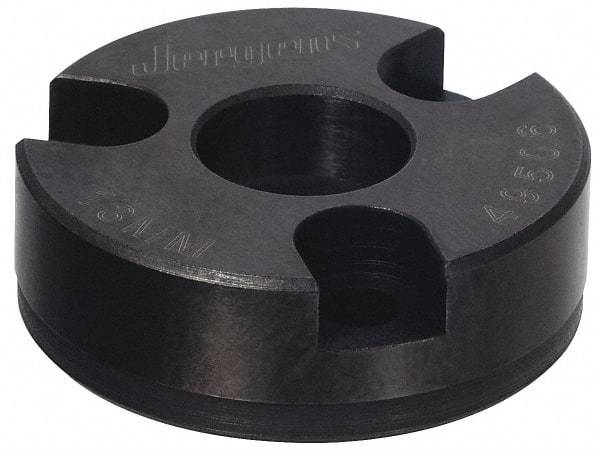 Jergens - Ball Lock System Compatible, Bolt-In Recessed Modular Fixturing Receiver Bushing - 25mm ID x 2-1/16" OD, 0.799" Overall Height - Benchmark Tooling