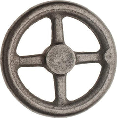 Made in USA - 7", Straight Handwheel - 1-3/4" Hub, Cast Iron, Plain Finish - Benchmark Tooling