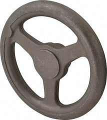 Made in USA - 8", Straight Handwheel - 1-7/8" Hub, Cast Iron, Plain Finish - Benchmark Tooling