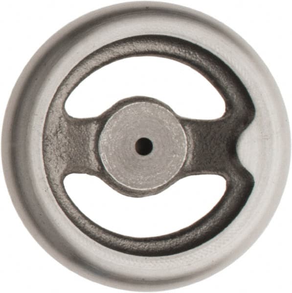 Made in USA - 4", Offset Handwheel - 1-1/8" Hub, Cast Iron, Plain Finish - Benchmark Tooling