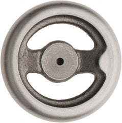Made in USA - 4", Offset Handwheel - 1-1/8" Hub, Cast Iron, Plain Finish - Benchmark Tooling