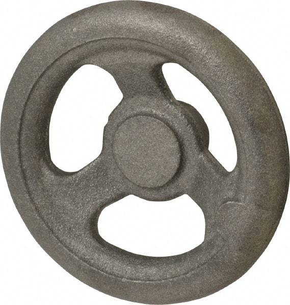 Made in USA - 5", Offset Handwheel - 1-1/4" Hub, Cast Iron, Plain Finish - Benchmark Tooling