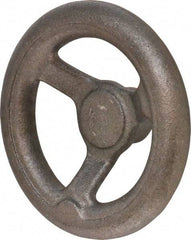 Made in USA - 6", Offset Handwheel - 1-3/8" Hub, Cast Iron, Plain Finish - Benchmark Tooling