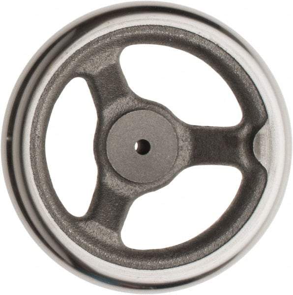 Made in USA - 6", Offset Handwheel - 1-3/8" Hub, Cast Iron, Plain Finish - Benchmark Tooling